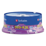 Verbatim® Dvd+r Dual Layer Recordable Disc, 8.5 Gb, 8x, Spindle, Silver, 30-pack freeshipping - TVN Wholesale 