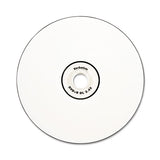 Dvd+r Dual Layer Printable Recordable Disc, 8.5 Gb, 8x, Spindle, White, 50-pack