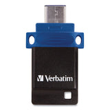Verbatim® Store ‘n' Go Dual Usb 3.0 Flash Drive For Usb-c Devices, 64 Gb, Blue freeshipping - TVN Wholesale 