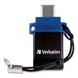 Verbatim® Store ‘n' Go Dual Usb 3.0 Flash Drive For Usb-c Devices, 64 Gb, Blue freeshipping - TVN Wholesale 