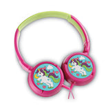 Volkano Kiddies Series Stereo Earphones, Unicorn-in-love Design, Pink-green-multicolor freeshipping - TVN Wholesale 