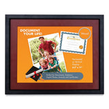 Victory Light Tu-tone Poster Frame With Mat, Glass-wood, 8.5 X 11 Insert, Black-mahogany freeshipping - TVN Wholesale 