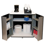 Vertiflex® Refreshment Stand, Two-shelf, 29.5w X 21d X 33h, Black-white freeshipping - TVN Wholesale 