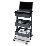 Vertiflex® Adjustable Multi-use Storage Cart And Stand-up Workstation, 15.25" X 11" X 18.5" To 39", Gray freeshipping - TVN Wholesale 