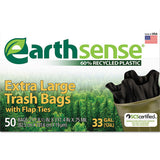 Earthsense® Large Trash Bags, 33 Gal, 0.75 Mil, 32.5" X 40", Black, 50-box freeshipping - TVN Wholesale 