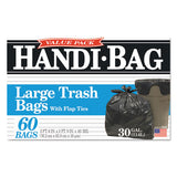 Handi-Bag® Super Value Pack, 30 Gal, 0.65 Mil, 30" X 33", Black, 60-box freeshipping - TVN Wholesale 