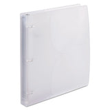 Wilson Jones® Translucent Flex Poly Round Ring Binder, 3 Rings, 1" Capacity, 11 X 8.5, Clear freeshipping - TVN Wholesale 
