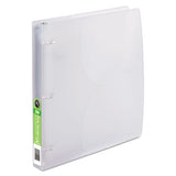 Wilson Jones® Translucent Flex Poly Round Ring Binder, 3 Rings, 1" Capacity, 11 X 8.5, Clear freeshipping - TVN Wholesale 