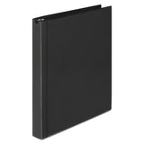 Wilson Jones® Flexible Poly Round Ring View Binder, 3 Rings, 1" Capacity, 11 X 8.5, Black freeshipping - TVN Wholesale 