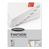Wilson Jones® Gold Line Insertable Tab Dividers, 8-tab, 11 X 8.5, White, 1 Set freeshipping - TVN Wholesale 