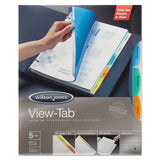 Wilson Jones® View-tab Transparent Index Dividers, 5-tab, 11 X 8.5, Assorted, 1 Set freeshipping - TVN Wholesale 