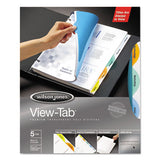 Wilson Jones® View-tab Transparent Index Dividers, 5-tab, 11 X 8.5, Assorted, 5 Sets freeshipping - TVN Wholesale 