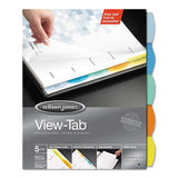 Wilson Jones® View-tab Paper Index Dividers, 5-tab, 11 X 8.5, White, 1 Set freeshipping - TVN Wholesale 