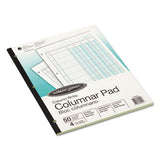 Accounting Pad, (4) 8-unit Columns, 2-sided, 11 X 8.5, Light Green, 50-sheet Pad