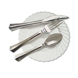 WNA Heavyweight Plastic Forks, Reflections Design, Silver, 600-carton freeshipping - TVN Wholesale 