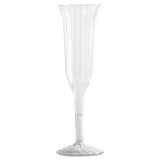 WNA Classic Crystal Plastic Champagne Flutes, 5 Oz, Clear, Fluted, 10-pack, 12 Packs-carton freeshipping - TVN Wholesale 