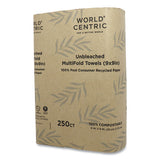 World Centric® 100 Percent Pcw Recycled Paper Towels, 1-ply, 9 X 9, Natural, 250-pack, 16 Packs-carton freeshipping - TVN Wholesale 