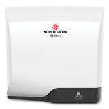 WORLD DRYER® Slimdri Hand Dryer, Aluminum, White freeshipping - TVN Wholesale 