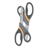 Westcott® Titanium Ultrasmooth Scissors, Blunt Tip, 8" Long, 3.5" Cut Length, Gray-yellow Straight Handle, 2-pack freeshipping - TVN Wholesale 