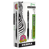 Zebra® Z-grip Ballpoint Pen, Retractable, Medium 1 Mm, Black Ink, Clear Barrel, Dozen freeshipping - TVN Wholesale 
