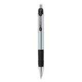 Zebra® Z-grip Metal Ballpoint Pen, Retractable, Medium 1 Mm, Black Ink, Silver Barrel, Dozen freeshipping - TVN Wholesale 
