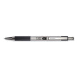 Zebra® F-301 Ballpoint Pen, Retractable, Fine 0.7 Mm, Black Ink, Stainless Steel-black Barrel freeshipping - TVN Wholesale 