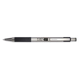 Zebra® F-301 Ballpoint Pen, Retractable, Fine 0.7 Mm, Black Ink, Stainless Steel-black Barrel, 2-pack freeshipping - TVN Wholesale 