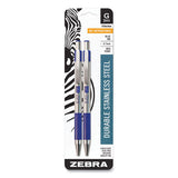 Zebra® G-301 Gel Pen, Retractable, Medium 0.7 Mm, Blue Ink, Stainless Steel-blue Barrel, 2-pack freeshipping - TVN Wholesale 