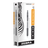 Zebra® Sarasa Clip Gel Pen, Retractable, Medium 0.7 Mm, Black Ink, Clear Barrel, Dozen freeshipping - TVN Wholesale 