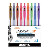 Zebra® Sarasa Clip Gel Pen, Retractable, Bold 1 Mm, Assorted Ink And Barrel Colors, 9-pack freeshipping - TVN Wholesale 