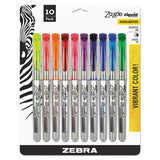 Zebra® Zazzle Liquid Ink Highlighter, Assorted Ink Colors, Chisel Tip, Assorted Barrel Colors, 10-set freeshipping - TVN Wholesale 