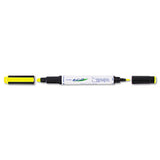 Zebra® Zebrite Eco Double-ended Highlighter, Fluorescent Yellow Ink, Med-chisel-fine-bullet Tips, White-black-yellow Barrel, Dozen freeshipping - TVN Wholesale 