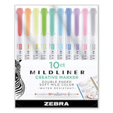 Zebra® Mildliner Double Ended Highlighter, Assorted Ink Colors, Bold-chisel-fine-bullet Tips, Assorted Barrel Colors, 10-set freeshipping - TVN Wholesale 